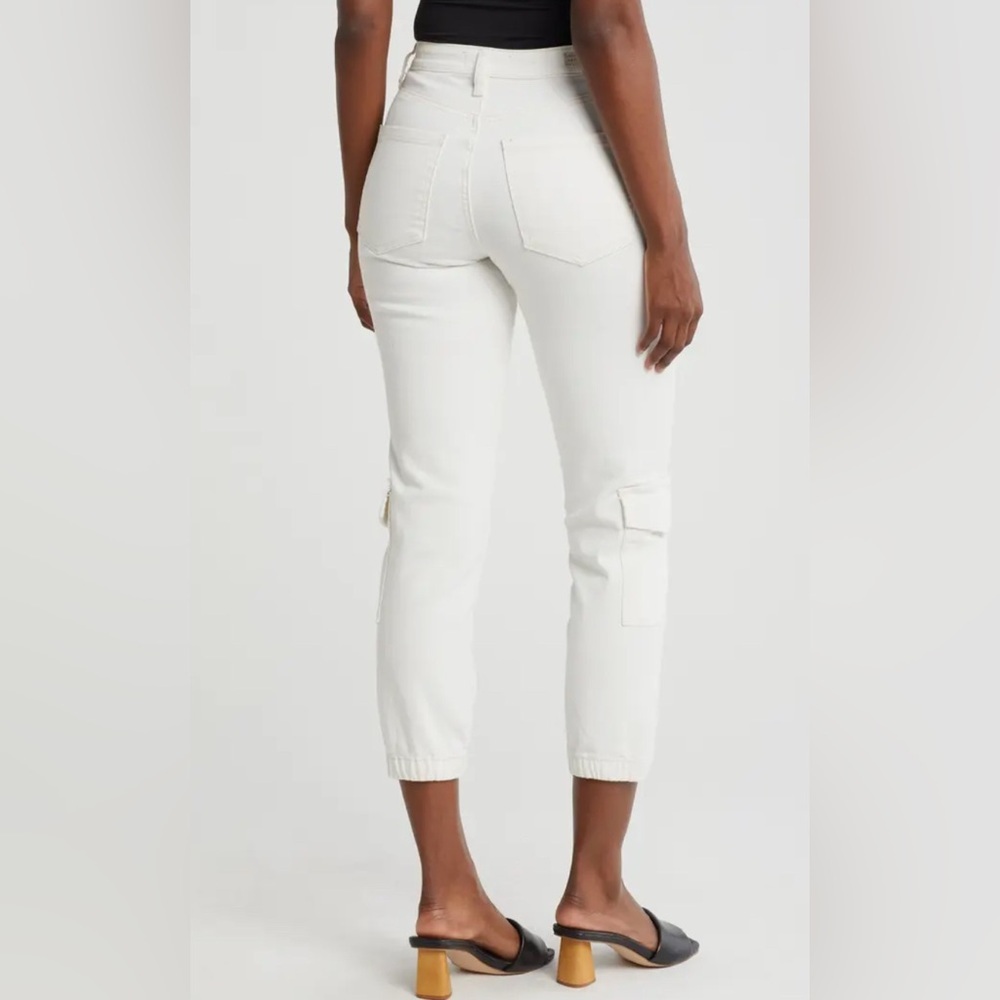 Sanctuary Denim Brooklyn Cargo High Rise Joggers Off White Jeans Women’s‎ 28 EUC